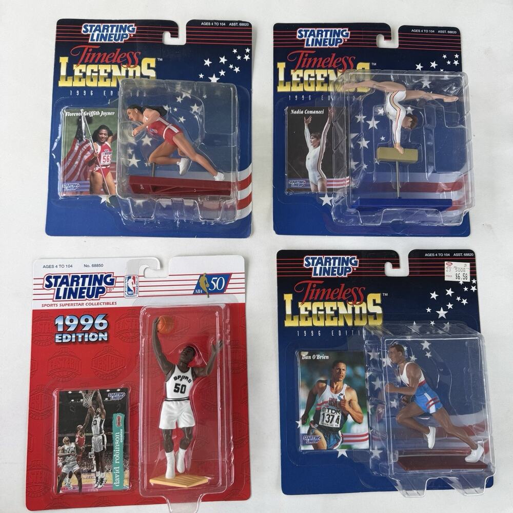 Vtg 1996 Starting Lineup Timeless Legends Lot Comaneci Griffith Joyner O’Brien